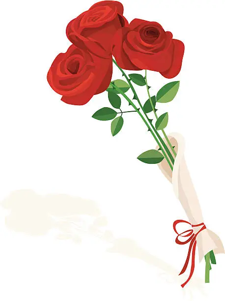Vector illustration of Roses for Valentine