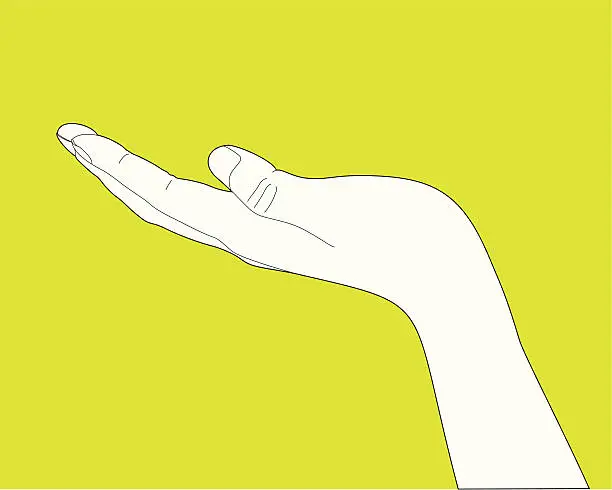 Vector illustration of Showing Hand Gesture