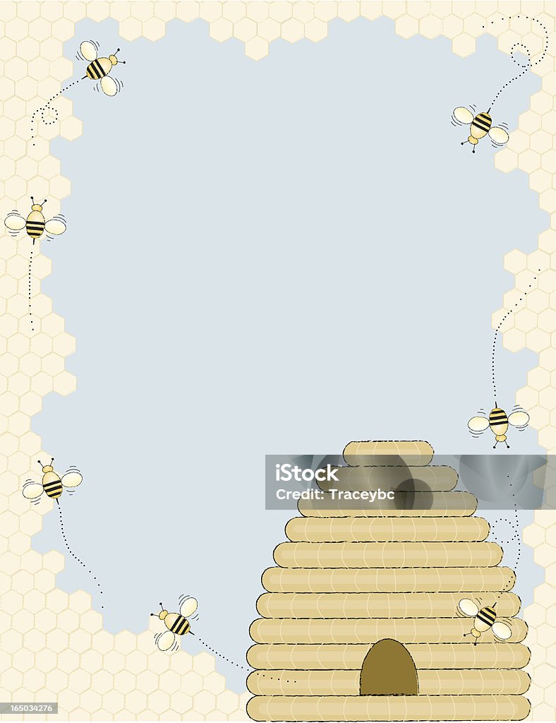 Honig-Bienen - Lizenzfrei Bienenstock Vektorgrafik