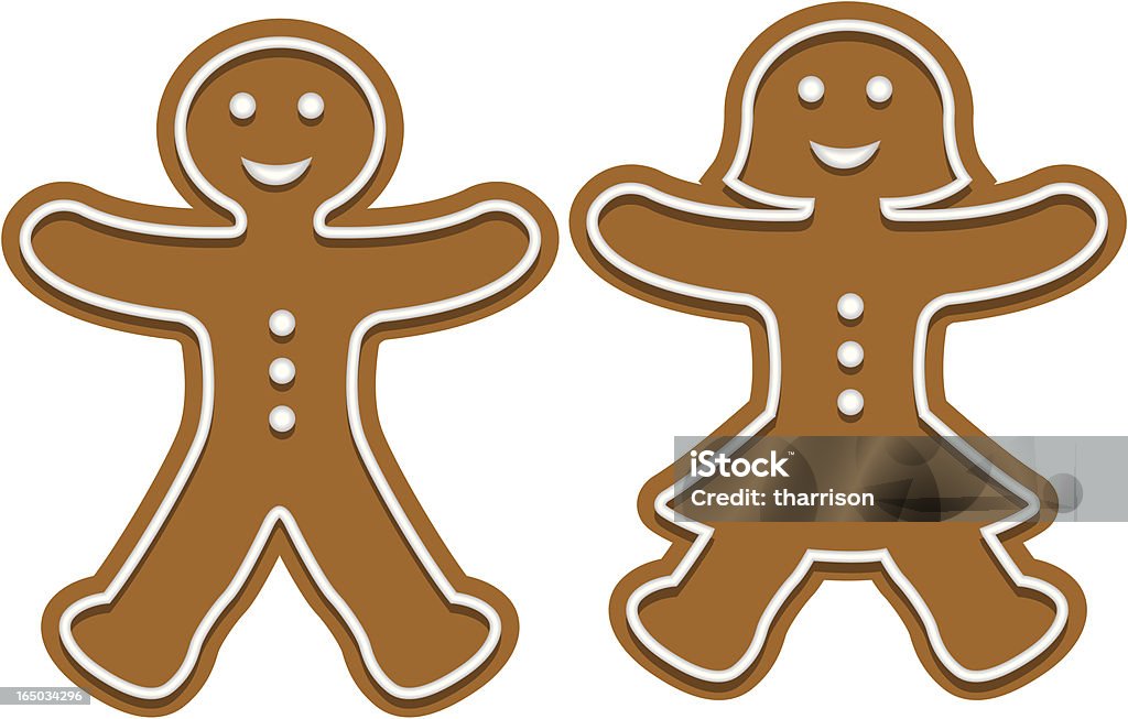 Vetor de Gingerbread Homem e mulher - Vetor de Adulto royalty-free