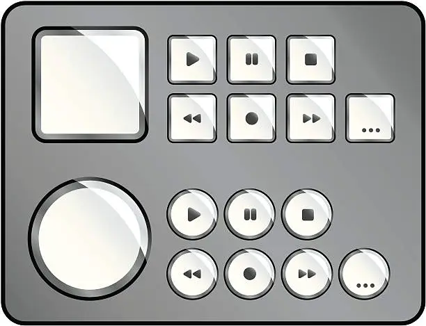 Vector illustration of glass buttons