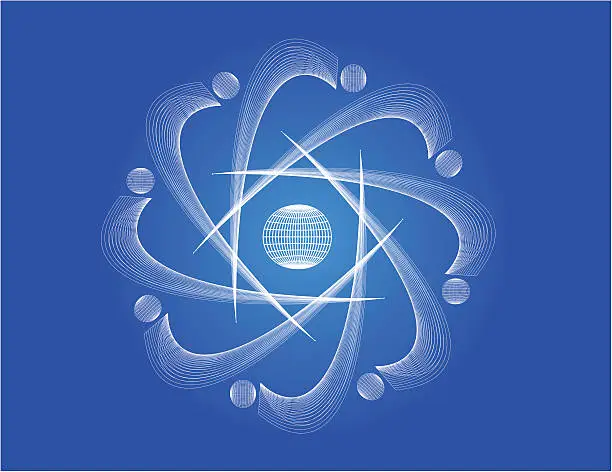 Vector illustration of Vector Symbol Of Atom