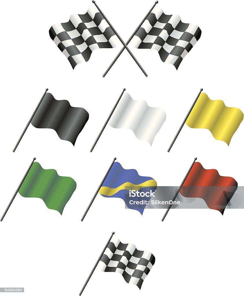 Racing Flags - Lizenzfrei Zielflagge Vektorgrafik