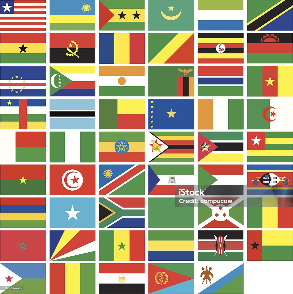 African Banner - arte vettoriale royalty-free di Bandiera del Ghana