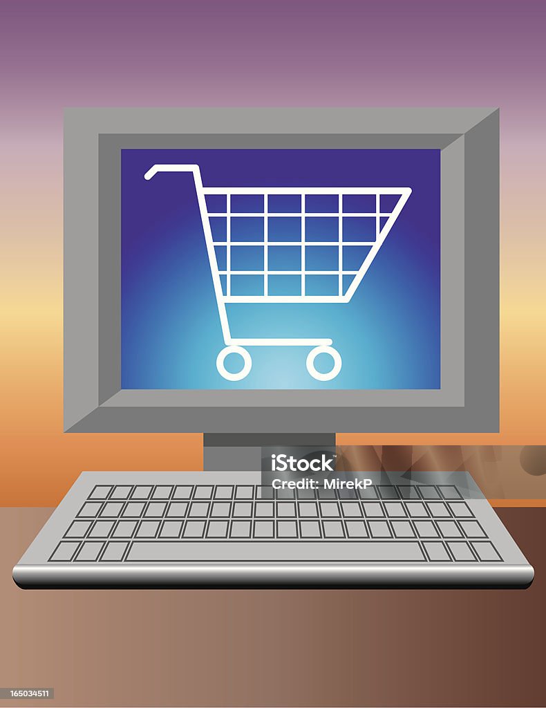 Desktop Shoping Computer Shopping Stock Illustration - Download Image Now - Advice ...