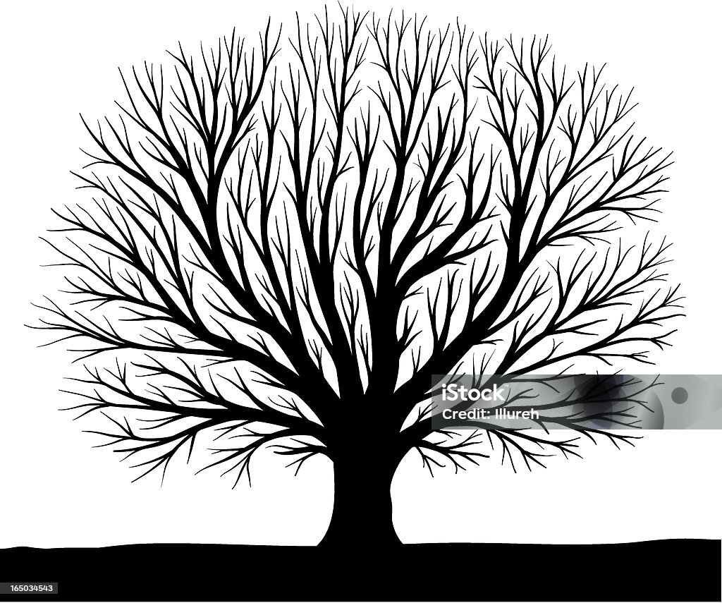 Künstliche Baum silhouette - Lizenzfrei Baum Vektorgrafik