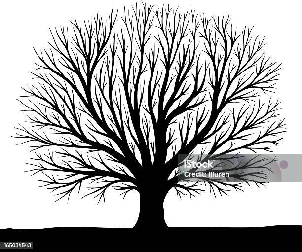 Künstliche Baum Silhouette Stock Vektor Art und mehr Bilder von Baum - Baum, Kontur, Kahler Baum
