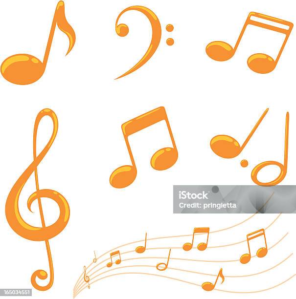 Notesinclusa Jpeg - Immagini vettoriali stock e altre immagini di Nota musicale - Nota musicale, Musica, Spartito