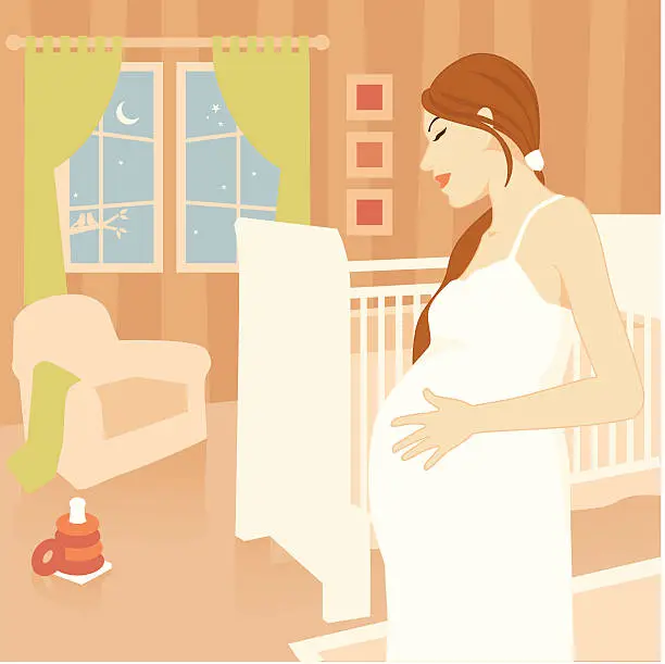 Vector illustration of mother-to-be