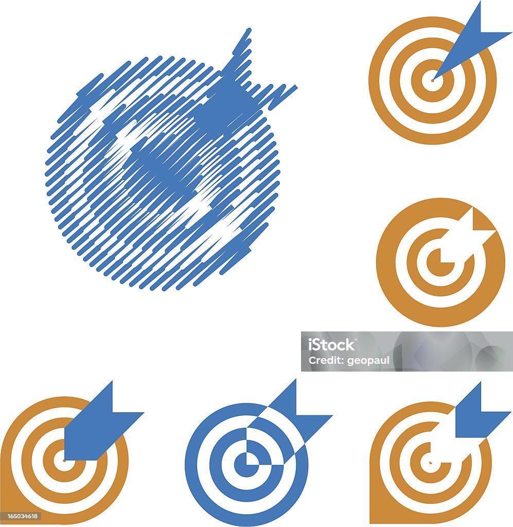 Bulls des symboles-Illustration - clipart vectoriel de Centre de la cible libre de droits
