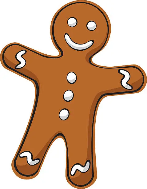 Vector illustration of Gingerbread Man