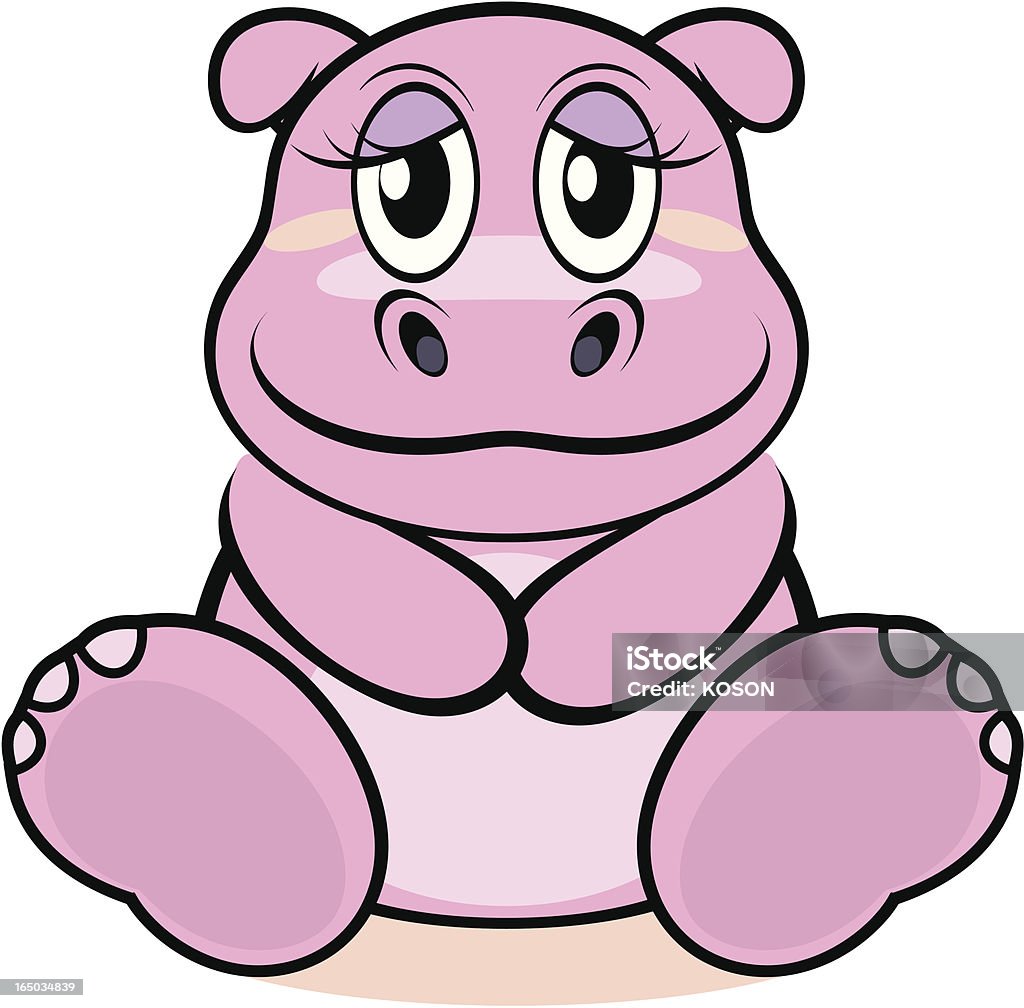 Hippo Cartoon Cartoon Design. Animal stock vector