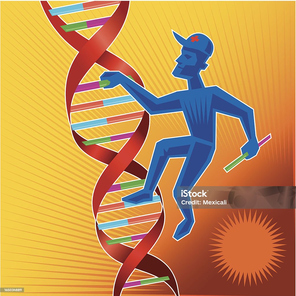 Wspinaczka DNA - Grafika wektorowa royalty-free (DNA)