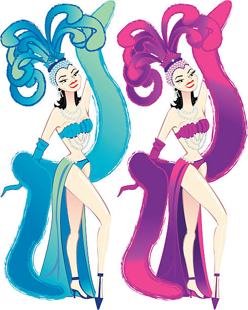 ilustrações de stock, clip art, desenhos animados e ícones de showgirls de las vegas - showgirl