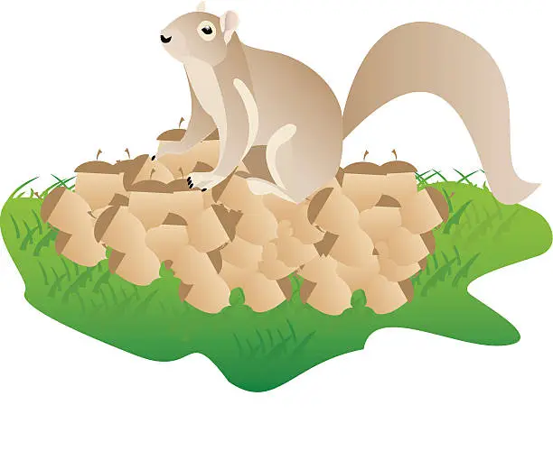 Vector illustration of Acorn Protector