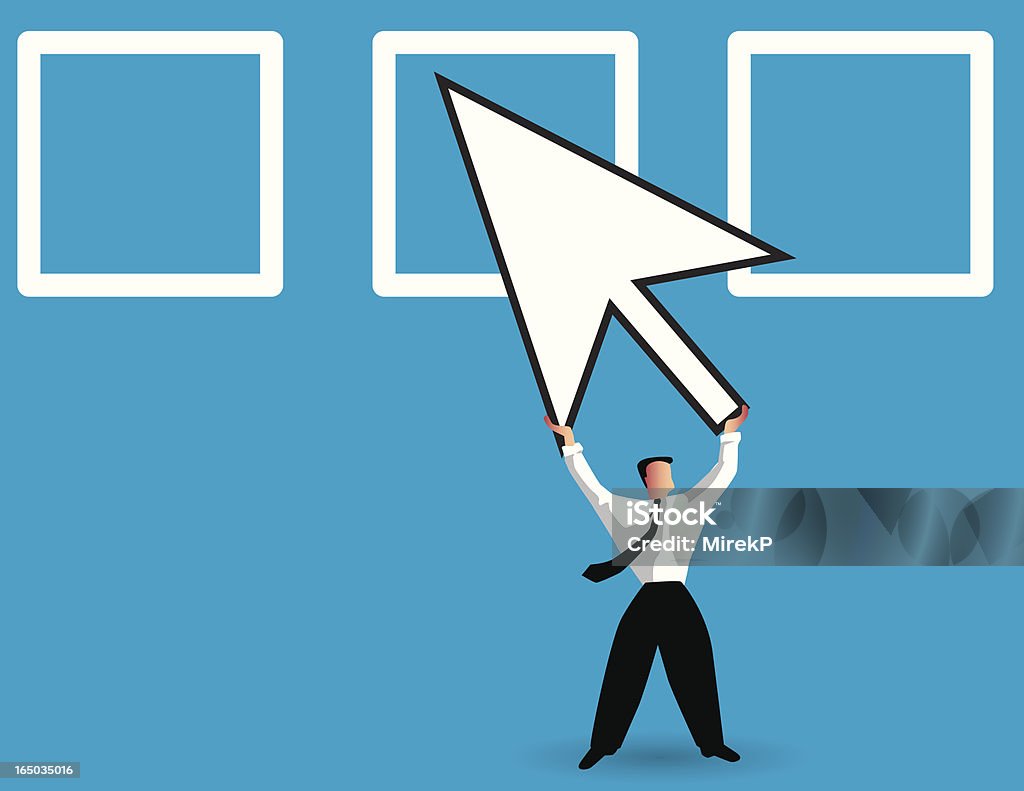 Blue Pointer Computer Computer Pointer Stock Illustration - Download Image Now - Arrow Symbol ...