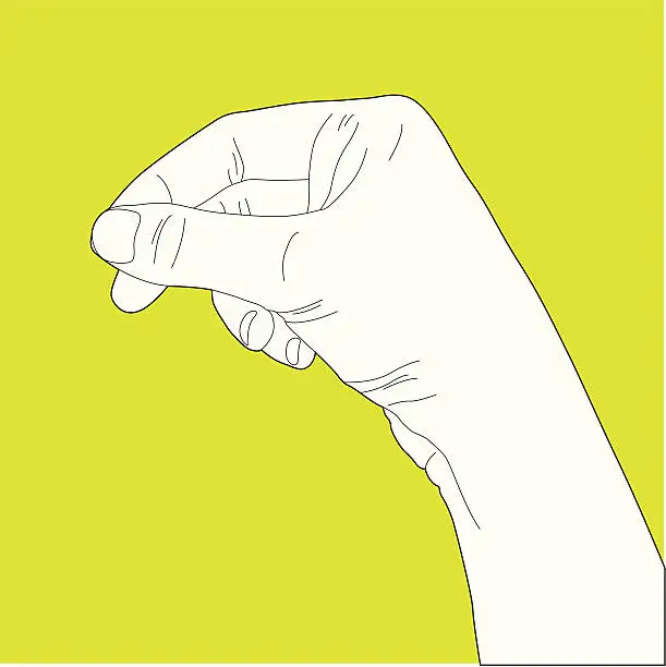 Vector illustration of Gripping Hand Gesture