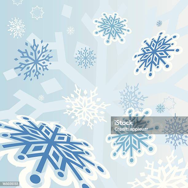 Ilustración de Intensa y más Vectores Libres de Derechos de Copo de nieve - Copo de nieve, Perspectiva en disminución, Hielo