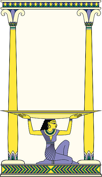 Egyptian Servant vector art illustration
