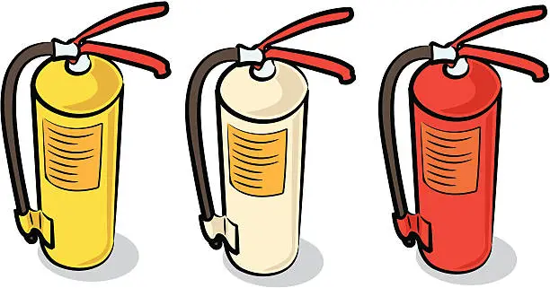 Vector illustration of Fire Extinguishers