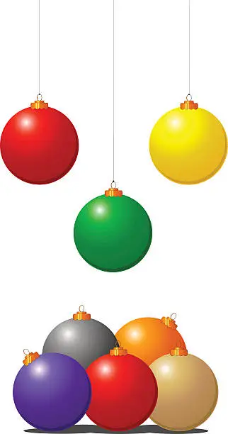 Vector illustration of Christmas Decorations (Baubles)