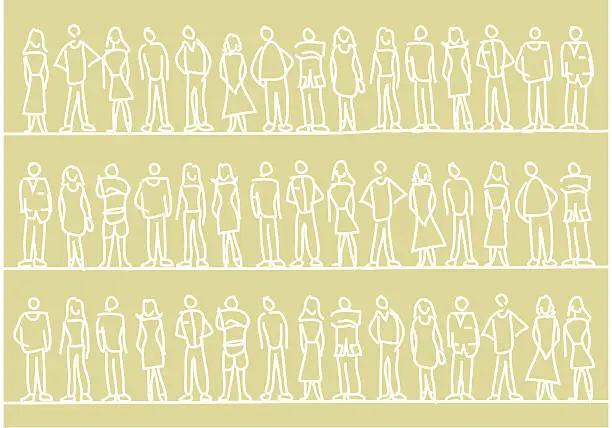 Vector illustration of People Pattern