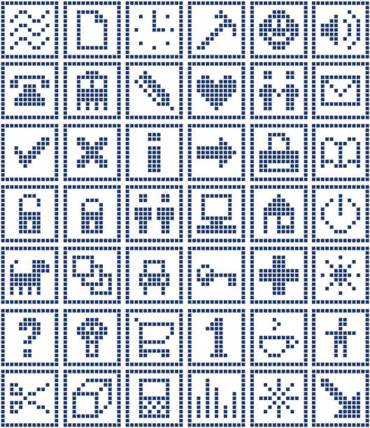 Pixel-Symbole-Set 1/2 – Vektorgrafik