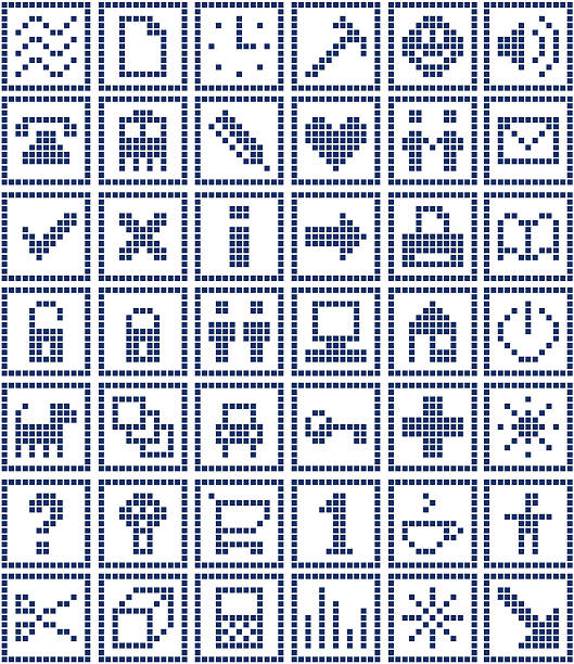 Piksel symbole zestaw 1/2 – artystyczna grafika wektorowa