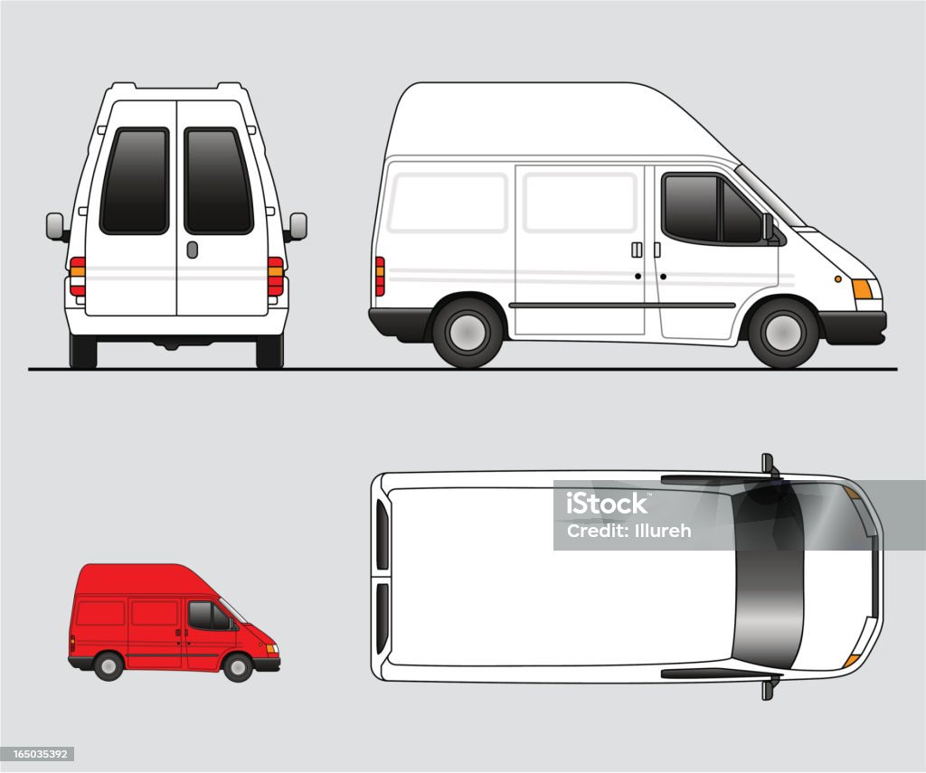 Four illustrations of delivery trucks Vector delivery truck  Template stock vector