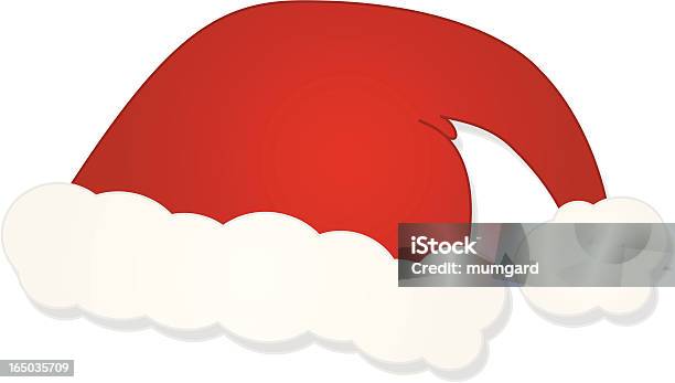 Vector Santa Claus Pai Natal Chapéu - Arte vetorial de stock e mais imagens de Algodão - Algodão, Branco, Chapéu