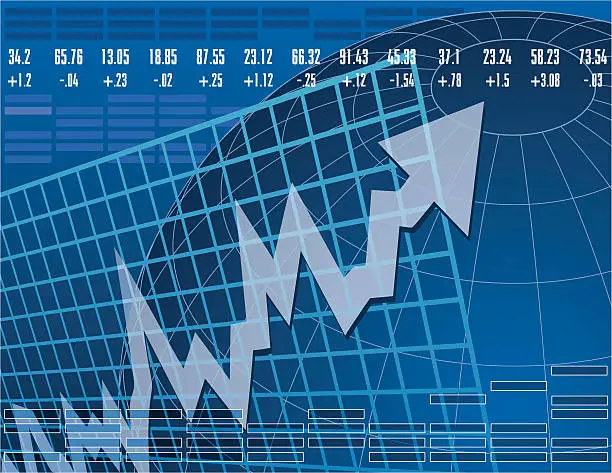 Vector illustration of Stock Market Up