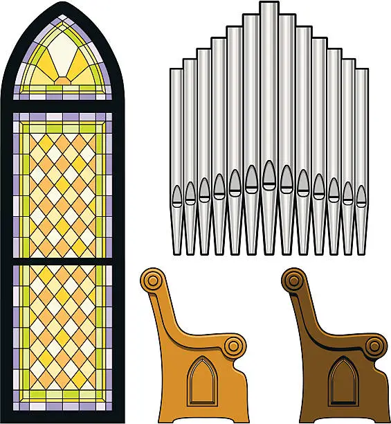 Vector illustration of Church Objects