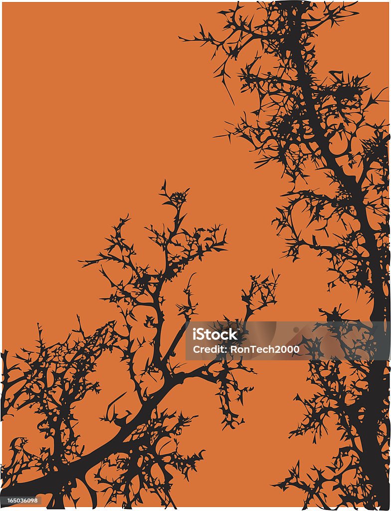 Gnarly Trees Vector Stylized outlines of spooky tree branches. Black Color stock vector