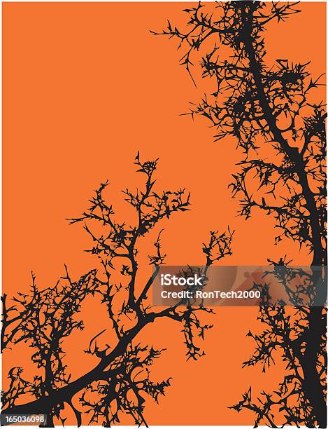 Gnarly Trees Vector Stock Illustration - Download Image Now - Black Color, Branch - Plant Part, Copy Space