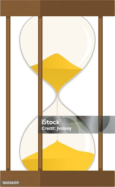 Ilustración de Hora De Vidrio Vector Jpeg y más Vectores Libres de Derechos de Madera - Material - Madera - Material, Reloj de arena, Arena