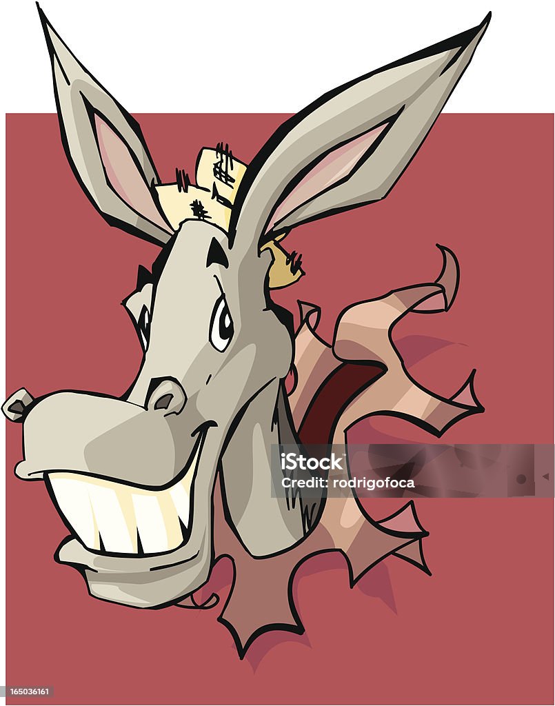 Divertido burro - arte vectorial de Vector libre de derechos