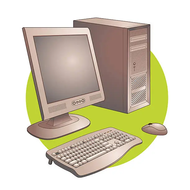 Vector illustration of Computer Set