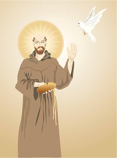 franciscan friar - REQUESTED vector art illustration