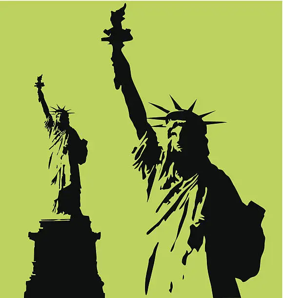 Vector illustration of Miss Liberty ( Vector )