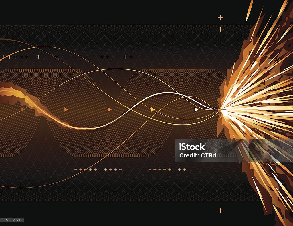 Abstract Vector Background A detailed vector background where several curved lines connect in a sparkle explosion. Basic gradients used. Noise stock vector