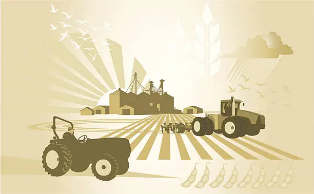 Vector illustration of Agriculture: Down on the Farm