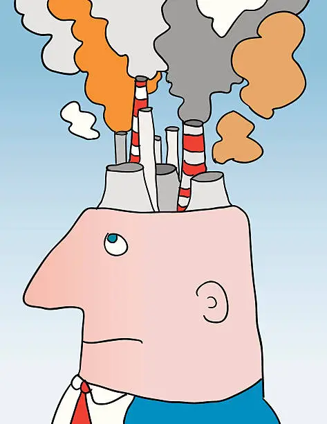 Vector illustration of pollution