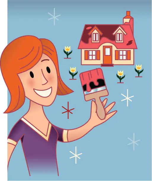 Vector illustration of House painting