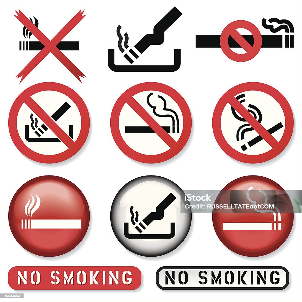 Icone non fumatori - arte vettoriale royalty-free di Albergo