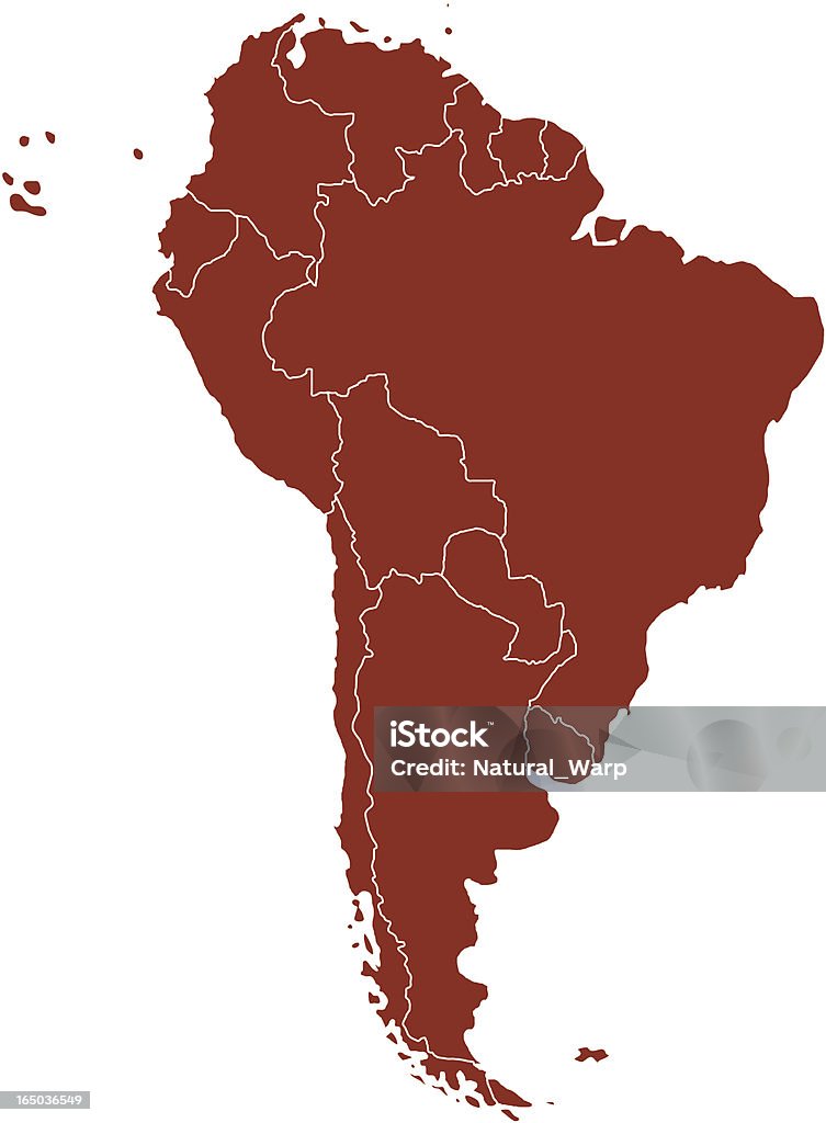 Süd-Amerika - Lizenzfrei Abstrakt Vektorgrafik