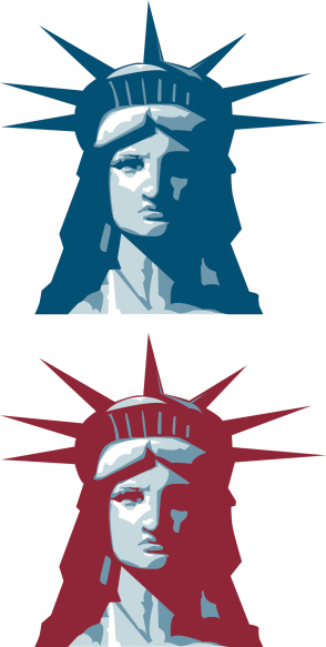Portrait of Miss Liberty.