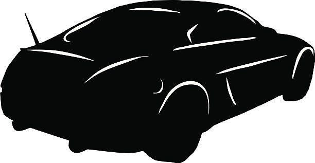 fast car silhouette of fast car fairladyz stock illustrations