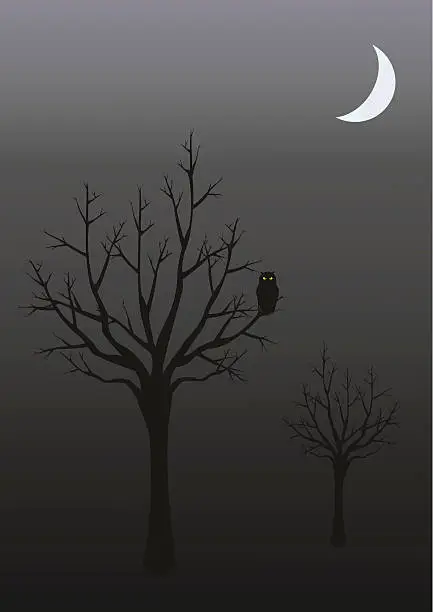 Vector illustration of Eerie Owl - incl. jpeg