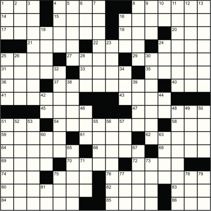 A perfect re-creation of a semi-large scale crossword puzzle.