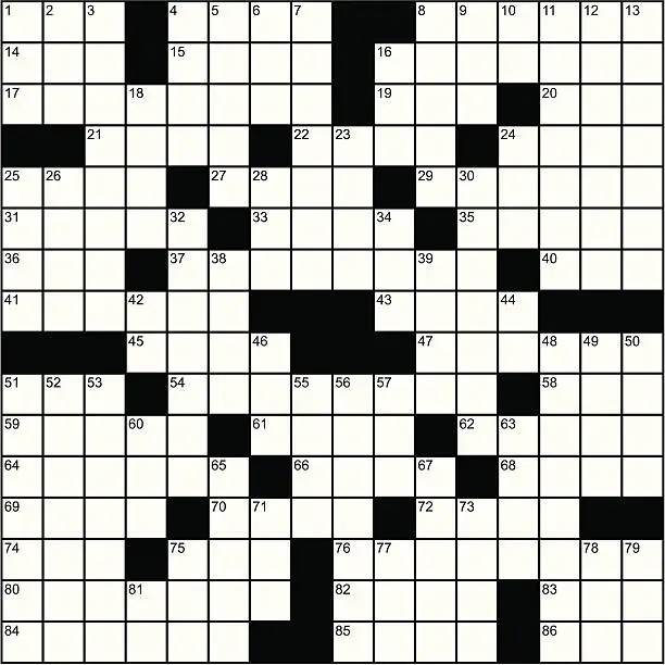 Vector illustration of Crossword